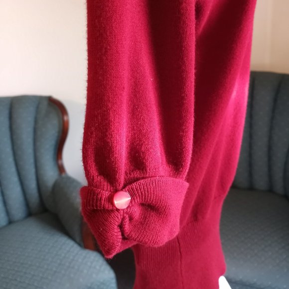 Maurices Burgundy Sweater Size Large EUC Top-Item #231 - Picture 3 of 3